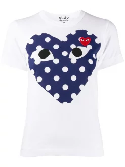 Comme Des Garçons Play T-shirt à Logo Imprimé Femme