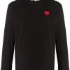 Comme Des Garçons Play T-shirt à Logo Brodé BLACK -Comme Des Garçons Play Soldes Boutique 14788644 23855764 600