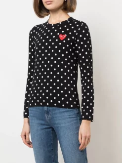 Comme Des Garçons Play T-shirt à Pois Femme -Comme Des Garçons Play Soldes Boutique 14822158 23946891 600