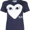 Comme Des Garçons Play NAVY T-shirt Imprimé Femme -Comme Des Garçons Play Soldes Boutique 14822164 23946895 600
