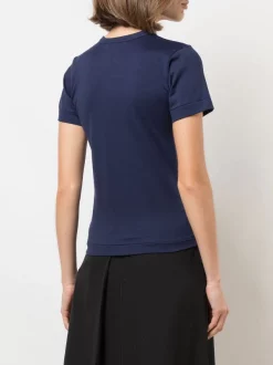 Comme Des Garçons Play NAVY T-shirt Imprimé Femme -Comme Des Garçons Play Soldes Boutique 14822164 23946906 600