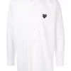Comme Des Garçons Play Chemise à Logo Brodé WHITE 2 Comme Des Garçons Play Chemise à Logo Brodé WHITE -Comme Des Garçons Play Soldes Boutique 14943847 26130198 600