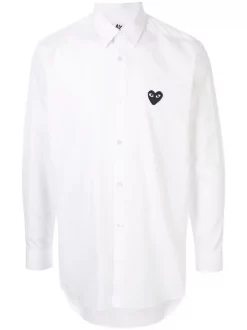 Comme Des Garçons Play Chemise à Logo Brodé WHITE