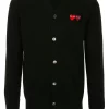 Comme Des Garçons Play Cardigan à Logo Brodé Homme -Comme Des Garçons Play Soldes Boutique 14944179 25991783 600