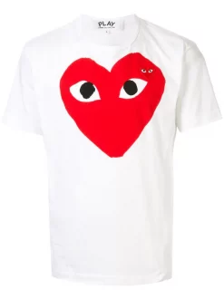 Comme Des Garçons Play T-shirt à Logo Imprimé Homme