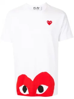 Comme Des Garçons Play 001 T-shirt à Logo Imprimé Homme
