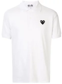 Comme Des Garçons Play Polo à Logo Brodé 002