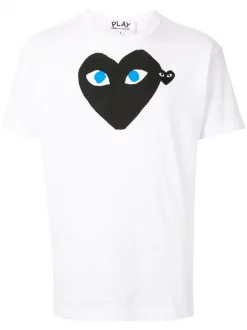Comme Des Garçons Play 001 T-shirt à Logo Imprimé Homme