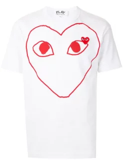 Comme Des Garçons Play 001 T-shirt à Détail Imprimé Homme