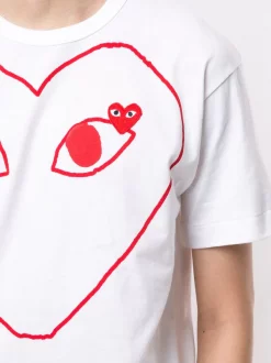 Comme Des Garçons Play 001 T-shirt à Détail Imprimé Homme -Comme Des Garçons Play Soldes Boutique 14944216 26124925 600