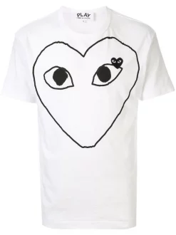 Comme Des Garçons Play 001 T-shirt à Logo Imprimé Homme