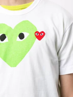 Comme Des Garçons Play 003 T-shirt à Logo Imprimé Homme -Comme Des Garçons Play Soldes Boutique 14944224 26145651 600