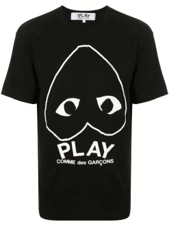Comme Des Garçons Play 001 T-shirt à Logo Imprimé Homme