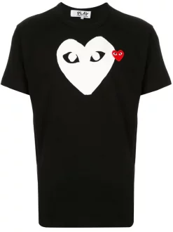 Comme Des Garçons Play T-shirt à Logo Imprimé Homme