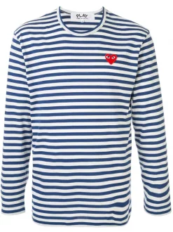 Comme Des Garçons Play T-shirt à Rayures 002