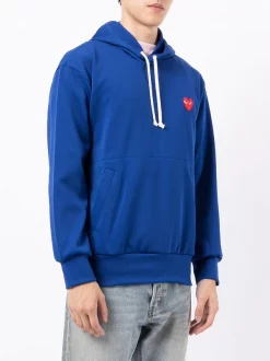Comme Des Garçons Play Hoodie à Patch Logo Homme -Comme Des Garçons Play Soldes Boutique 14944269 34562857 600