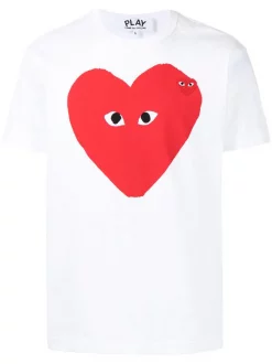 Comme Des Garçons Play T-shirt à Logo Imprimé Homme