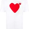 Comme Des Garçons Play T-shirt à Logo Imprimé WHITE -Comme Des Garçons Play Soldes Boutique 14944491 25136737 600