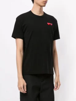 Comme Des Garçons Play BLACK T-shirt à Patch Logo Homme -Comme Des Garçons Play Soldes Boutique 14944493 25136742 600