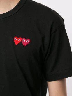 Comme Des Garçons Play BLACK T-shirt à Patch Logo Homme -Comme Des Garçons Play Soldes Boutique 14944493 25136746 600