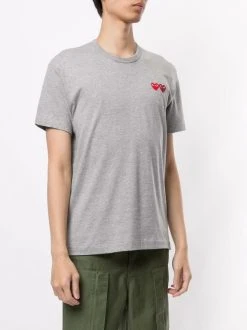 Comme Des Garçons Play T-shirt à Patch Logo Homme -Comme Des Garçons Play Soldes Boutique 14944495 25317107 600