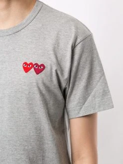 Comme Des Garçons Play T-shirt à Patch Logo Homme -Comme Des Garçons Play Soldes Boutique 14944495 25317108 600