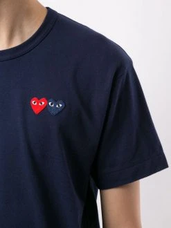 Comme Des Garçons Play T-shirt à Patch Logo NAVY -Comme Des Garçons Play Soldes Boutique 14944496 25317117 600