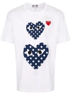 Comme Des Garçons Play T-shirt à Logo Imprimé WHITE