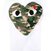 Comme Des Garçons Play T-shirt à Cœur à Motif Camouflage WHITE 2 Comme Des Garçons Play T-shirt à Cœur à Motif Camouflage WHITE -Comme Des Garçons Play Soldes Boutique 14944507 25317124 600