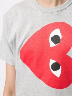 Comme Des Garçons Play T-shirt à Logo Imprimé Grey -Comme Des Garçons Play Soldes Boutique 14944522 25315644 600