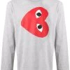 Comme Des Garçons Play Grey T-shirt à Logo Imprimé Homme -Comme Des Garçons Play Soldes Boutique 14944524 25136831 600