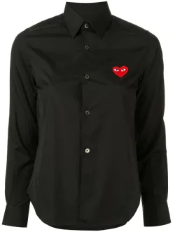 Comme Des Garçons Play BLACK Chemise à Logo Brodé Femme