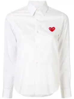 Comme Des Garçons Play Chemise à Patch Logo Femme