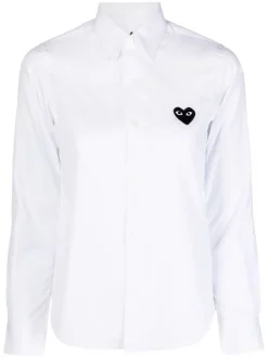 Comme Des Garçons Play Chemise à Patch Cœur Signature Femme