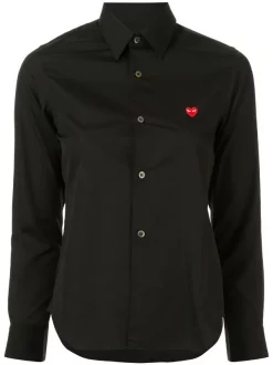 Comme Des Garçons Play Chemise à Logo Brodé Femme