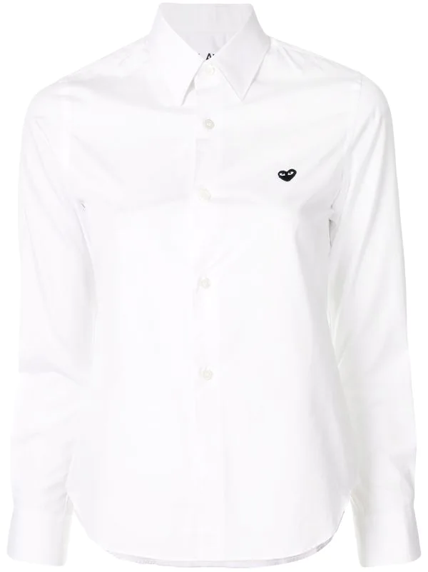 Comme Des Garçons Play Chemise à Logo Brodé Femme 3 Comme Des Garçons Play Chemise à Logo Brodé Femme