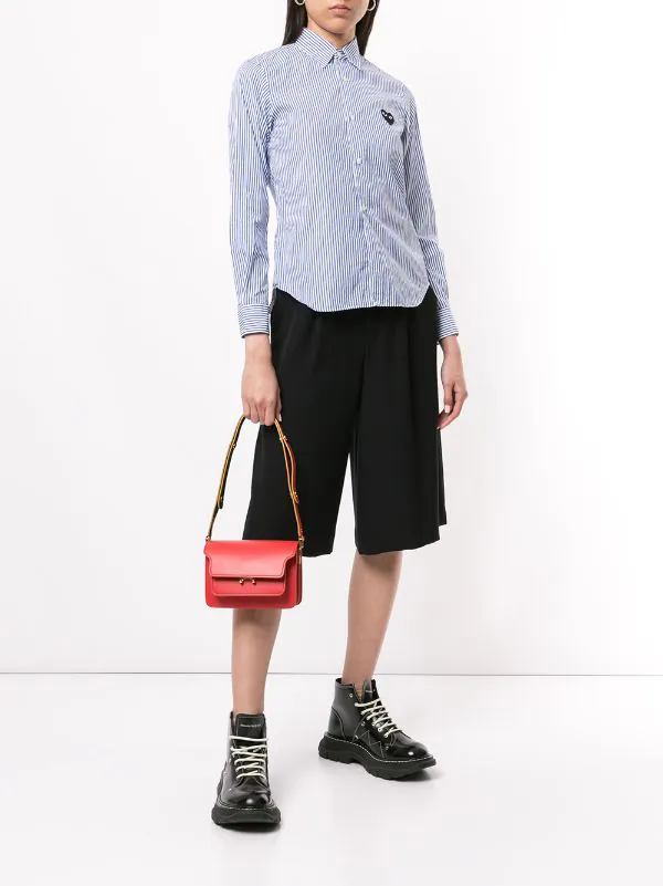 Comme Des Garçons Play Chemise à Rayures DARK NAVY 4 Comme Des Garçons Play Chemise à Rayures DARK NAVY – Image 2