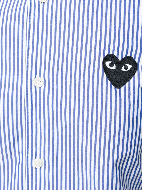 Comme Des Garçons Play Chemise à Rayures DARK NAVY 7 Comme Des Garçons Play Chemise à Rayures DARK NAVY – Image 5
