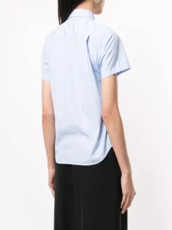 Comme Des Garçons Play BLUE Chemise à Rayures Femme -Comme Des Garçons Play Soldes Boutique 14944844 26215875 600