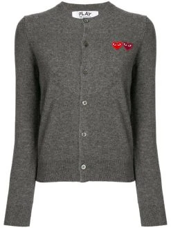 Comme Des Garçons Play Cardigan à Cœur Brodé Femme