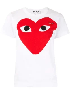 Comme Des Garçons Play T-shirt Imprimé à Patch Logo Femme