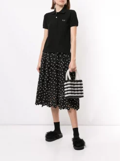 Comme Des Garçons Play BLACK Polo à Patch Logo Femme -Comme Des Garçons Play Soldes Boutique 14944937 26049558 600