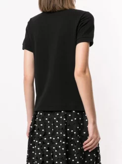 Comme Des Garçons Play BLACK Polo à Patch Logo Femme -Comme Des Garçons Play Soldes Boutique 14944937 26049566 600
