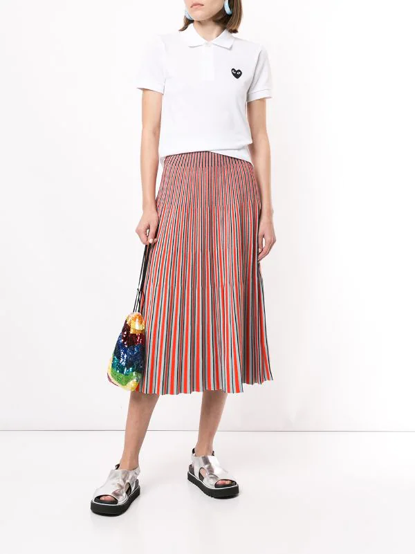 Comme Des Garçons Play WHITE Polo à Patch Logo Femme 4 Comme Des Garçons Play WHITE Polo à Patch Logo Femme – Image 2