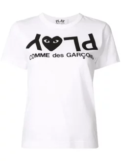 Comme Des Garçons Play T-shirt Ample à Logo Imprimé Femme