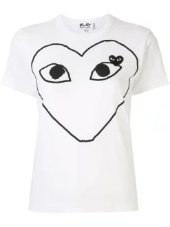 Comme Des Garçons Play T-shirt Imprimé à Logo Femme
