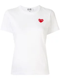 Comme Des Garçons Play T-shirt à Patch Logo Femme
