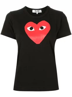 Comme Des Garçons Play T-shirt à Logo Imprimé Femme