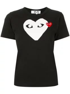 Comme Des Garçons Play T-shirt Imprimé à Patch Logo 001