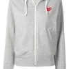 Comme Des Garçons Play Hoodie Zippé à Applique Cœur Femme